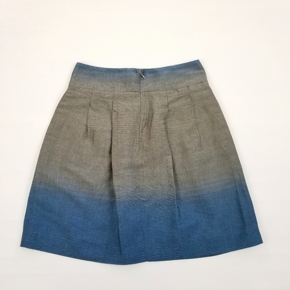Vince gray blue ombre striped above the knee knee length A style skirt size 6 - Picture 5 of 9